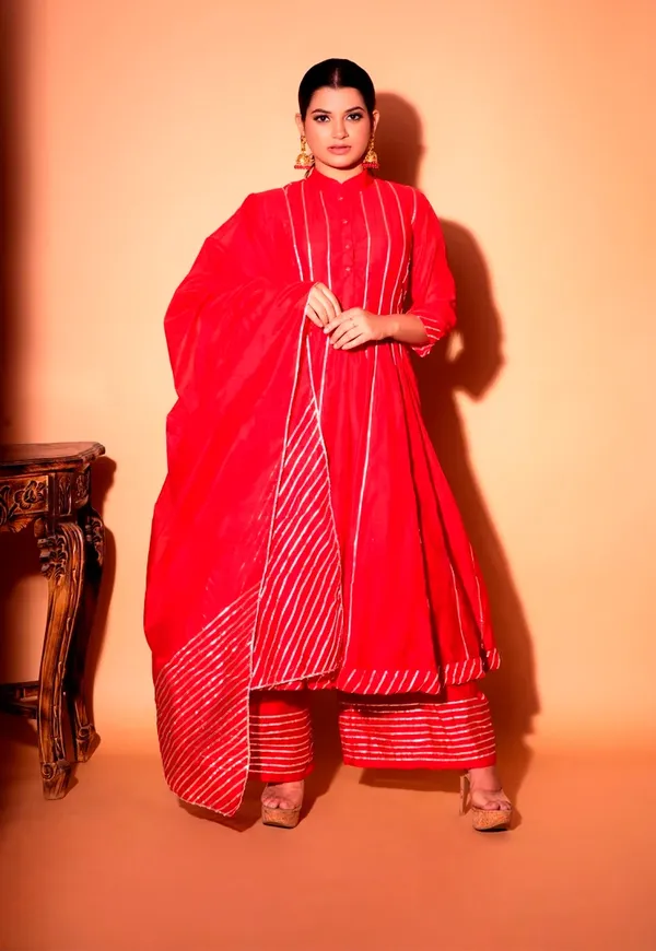 Crimson_Stripes_Anarkali_Set
