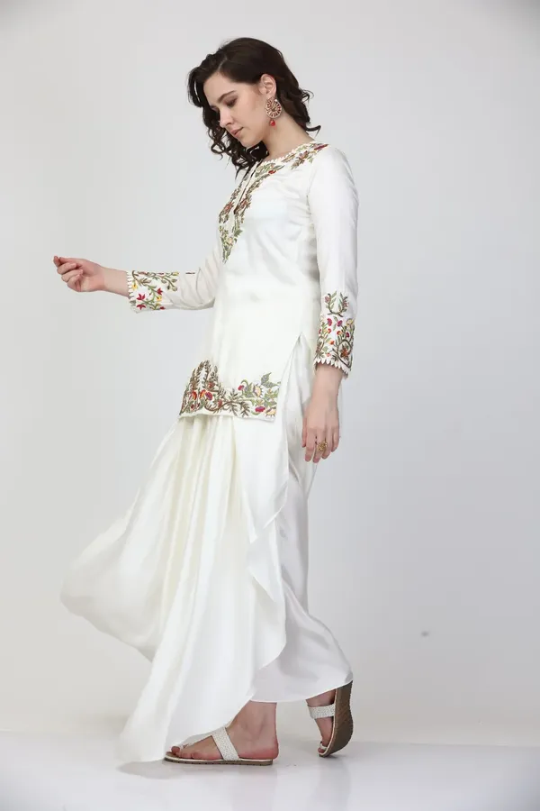 Off_White_embroidered_Kurta_Dhoti_Set