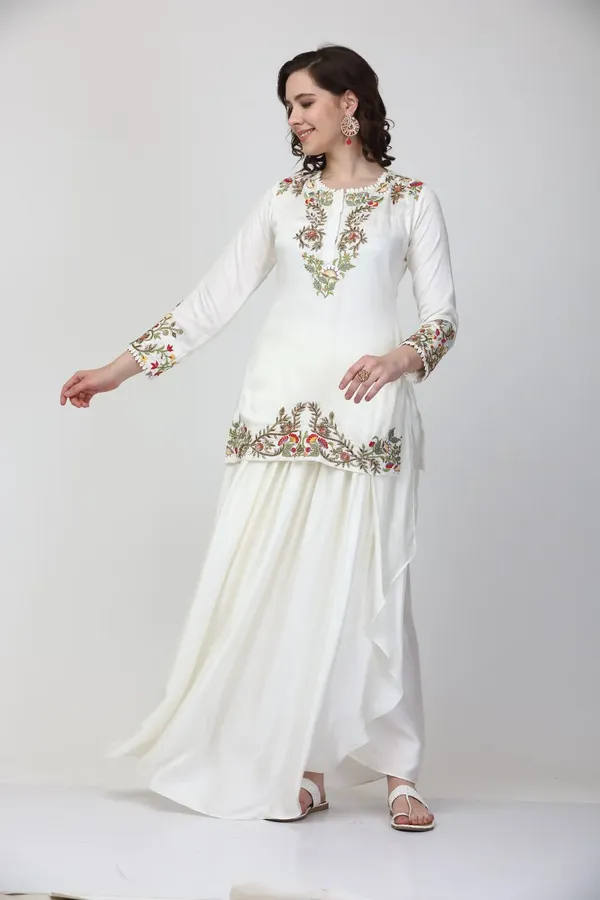 Off_White_embroidered_Kurta_Dhoti_Set