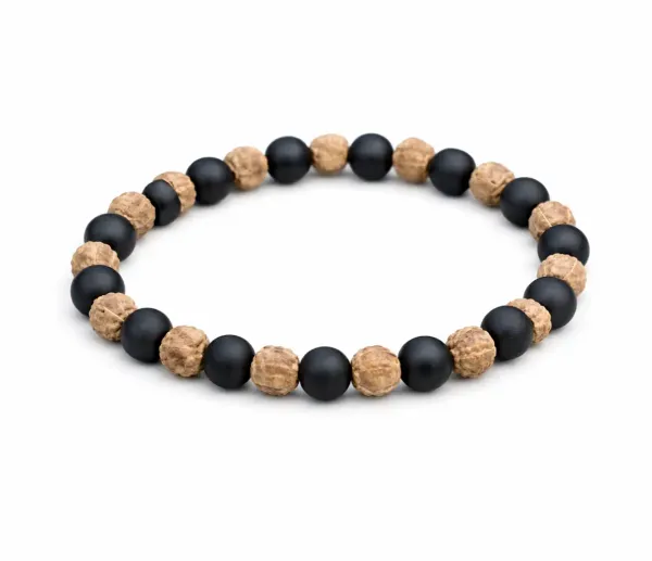 Brown_Black_Natural_Stone_Rudraksha_Ebony_Beads_Bracelet