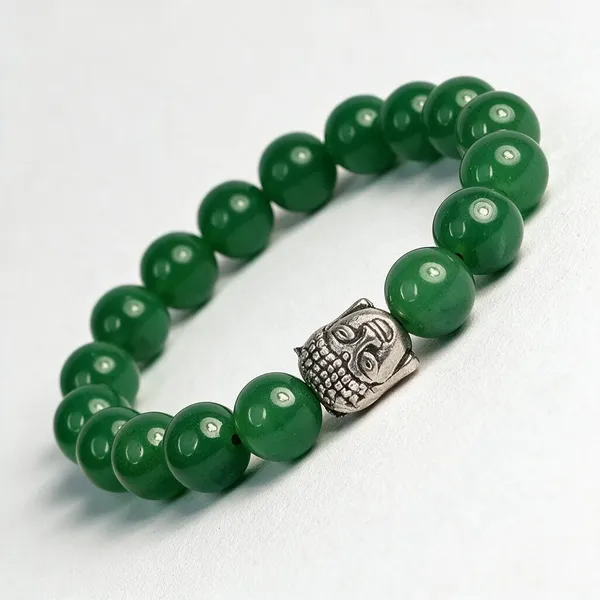 Green_Natural_Stone_Aventurine_Bead_Bracelet_For_Unisex
