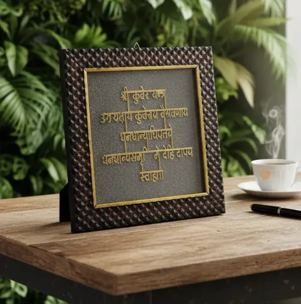 Pyrite_Spiritual_Shree_Kuber_Yantra_Frame_7.5X7.5_Inches