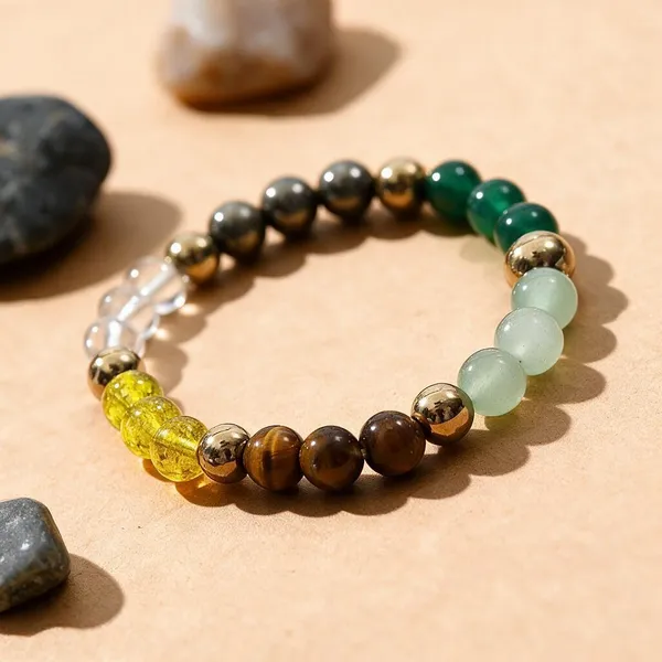 Multicolor_Natural_Stone_Gemstone_Bracelet_For_Unisex