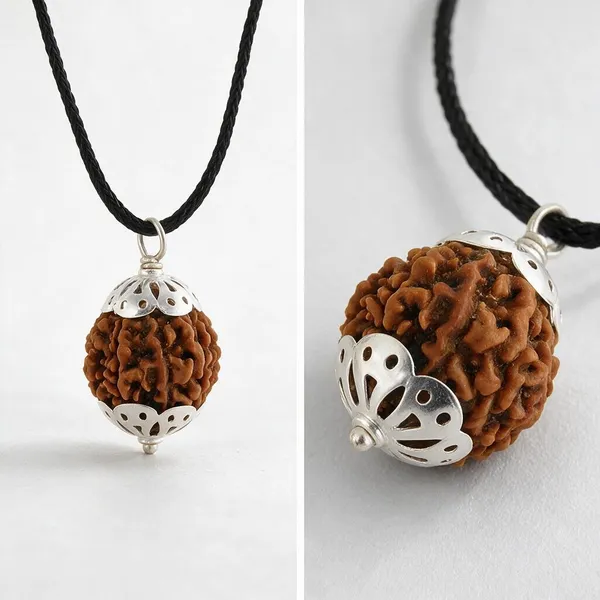 Astrobj_6_Mukhi_Rudraksha_Silver_Cap_Red_Cord_Pendant