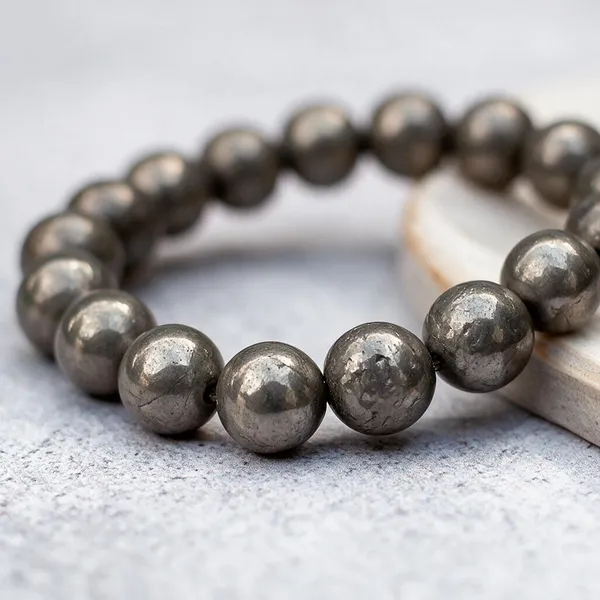 Silver_Natural_Stone_Pyrite_Wealth_Bracelet_For_Unisex