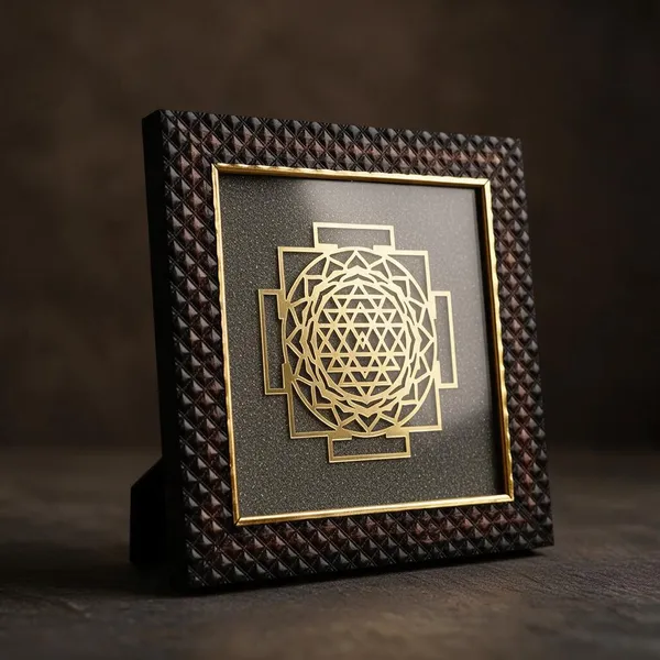 Pyrite_Spiritual_Shree_Yantra_Decorative_Frame_7.5X7.5_In