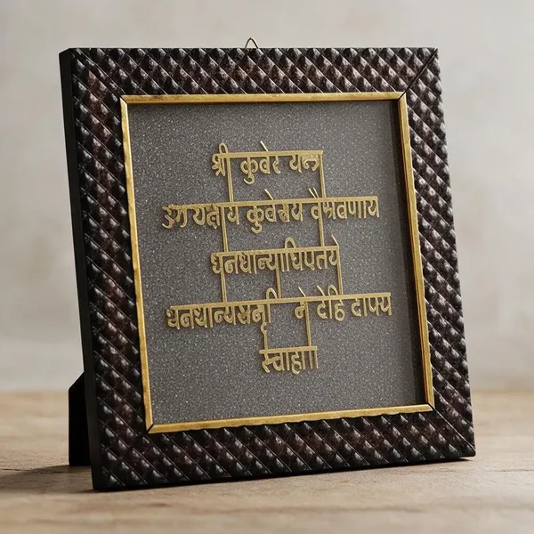 Pyrite_Spiritual_Shree_Kuber_Yantra_Frame_7.5X7.5_Inches