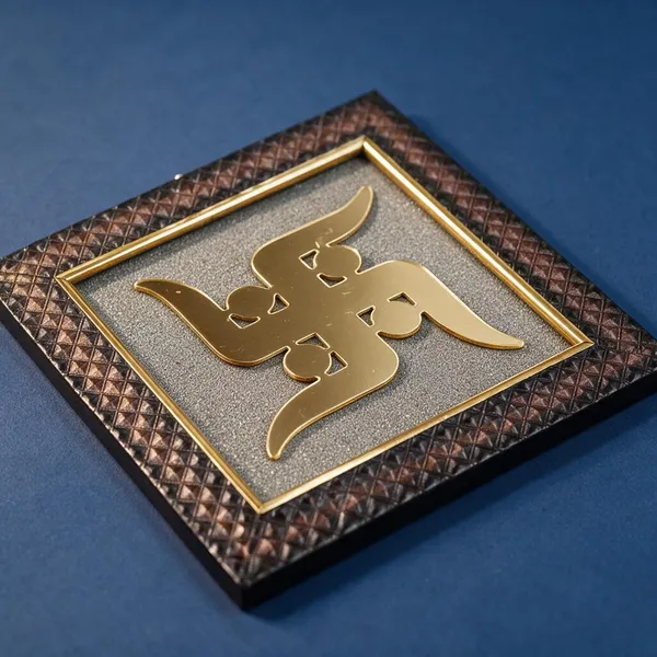 Wood_Vastu_Swastik_Symbol_Decorative_Frame_7.5X7.5_Inches