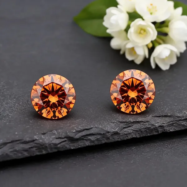 Astrobj_Red_Orange_Zircon_Round_Shape_Gemstone_3-3.30_Ratti_-_Pack_of_2