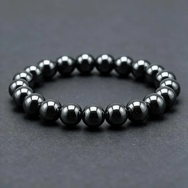 Silver_Natural_Stone_Hematite_Grounding_Bracelet_For_Unisex