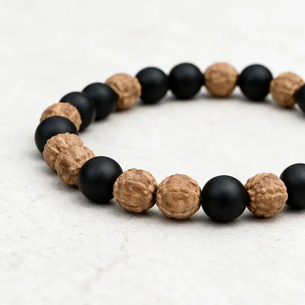 Brown_Black_Natural_Stone_Rudraksha_Ebony_Beads_Bracelet