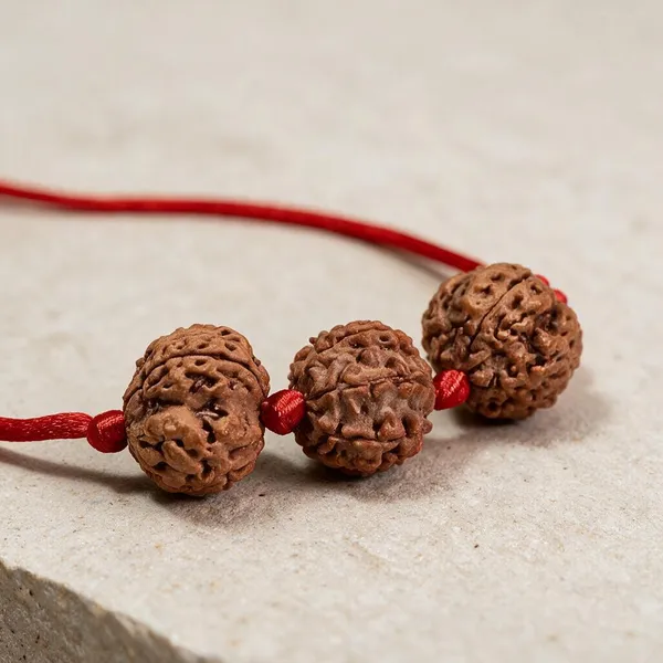Astrobj_Rudraksha_Saraswati_Band_Kavach_On_Red_Cord