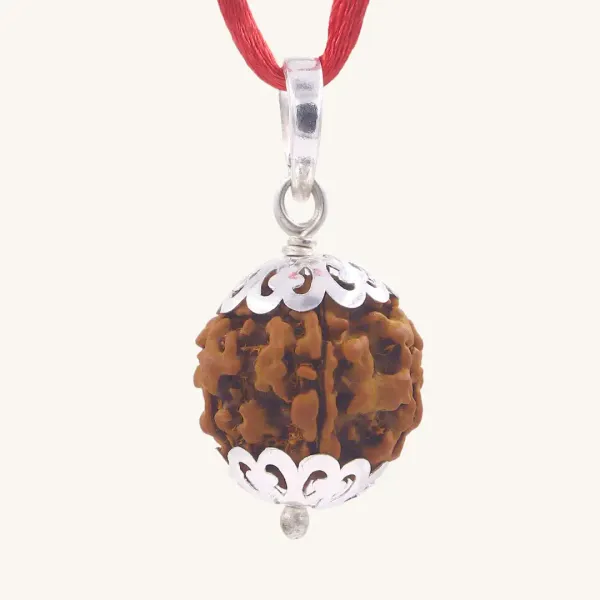 Astrobj_5_Mukhi_Rudraksha_Silver_Cap_Pendant