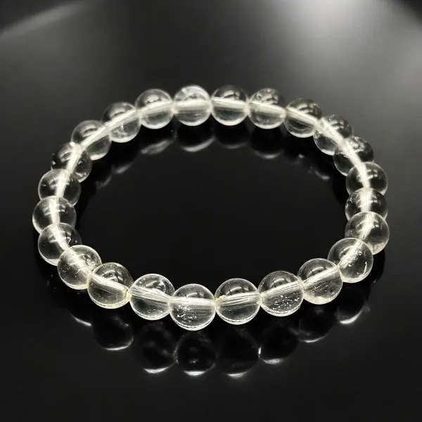 White_Natural_Stone_Sphatik_Clear_Quartz_Bracelet_For_Unisex