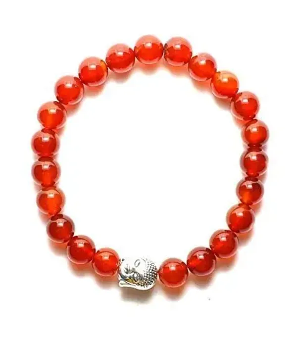 Red_Natural_Stone_Carnelian_Bead_Bracelet_For_Unisex