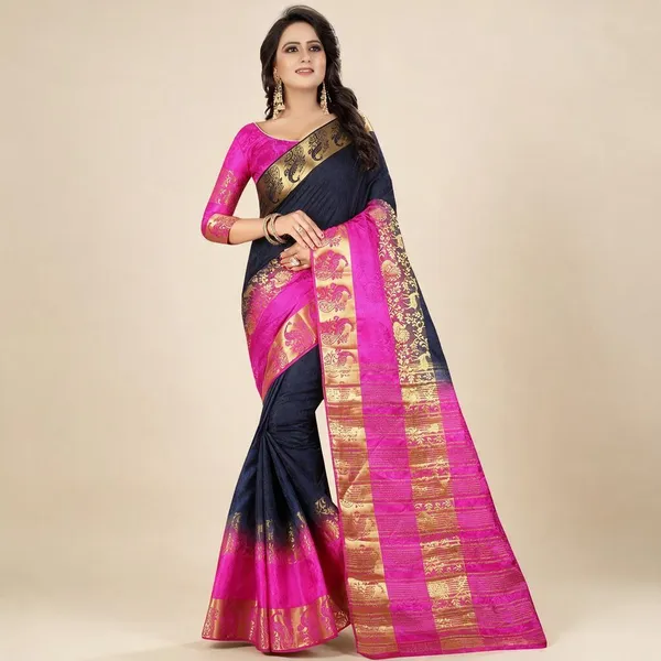 Self_Design_Kanjivaram_Art_Silk_Saree