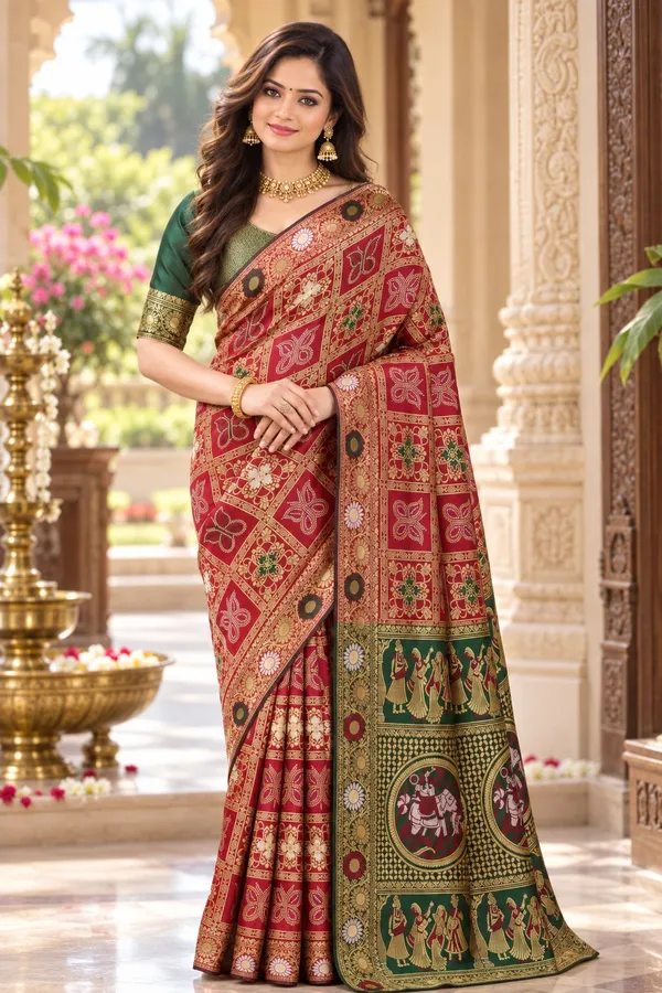 Saarah_Woven_Design_Zari_Saree