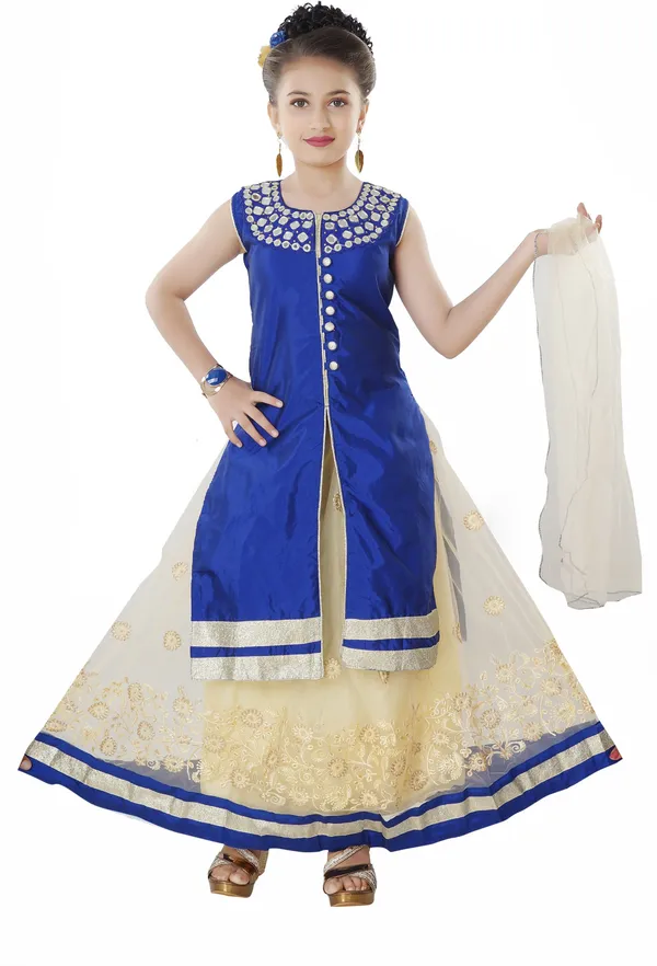 Saarah_Girls_Lehenga_Choli_Ethnic_Wear_Self_Design_Lehenga_Choli