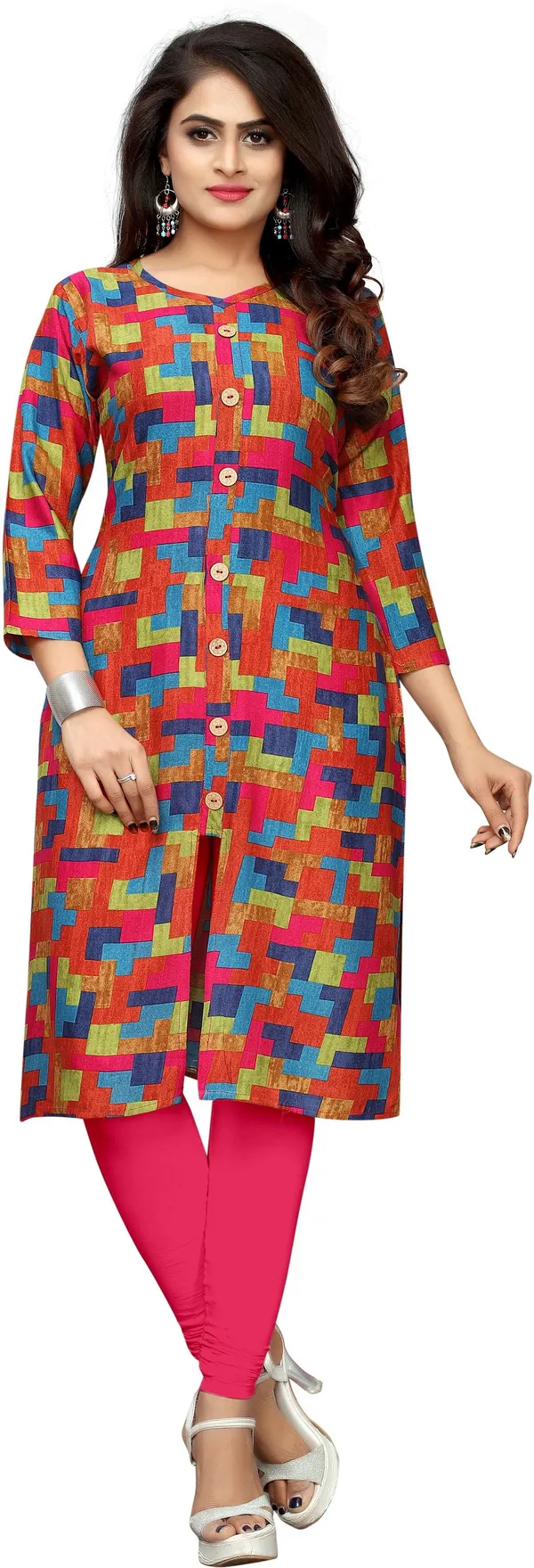 Saarah_Women_Self_Design_Frontslit_Kurta