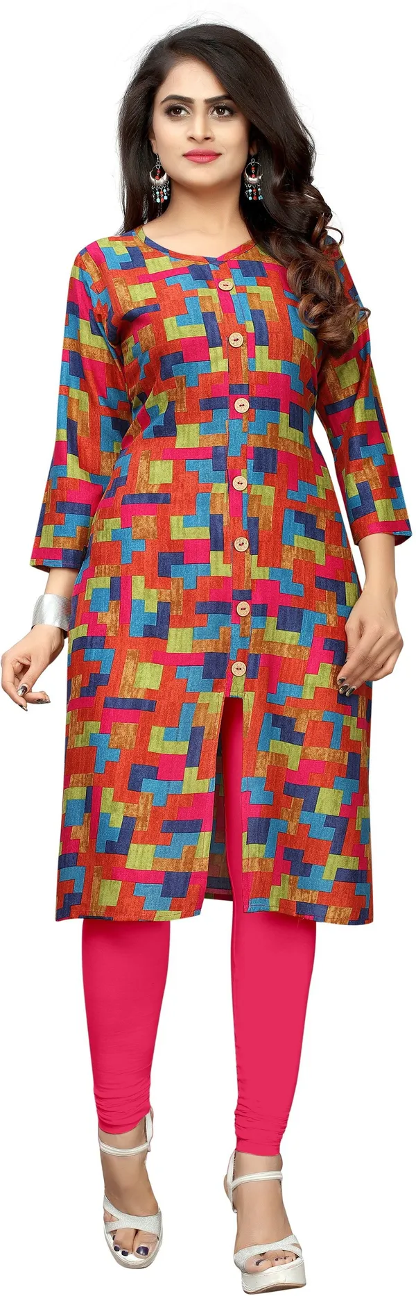 Saarah_Women_Self_Design_Frontslit_Kurta