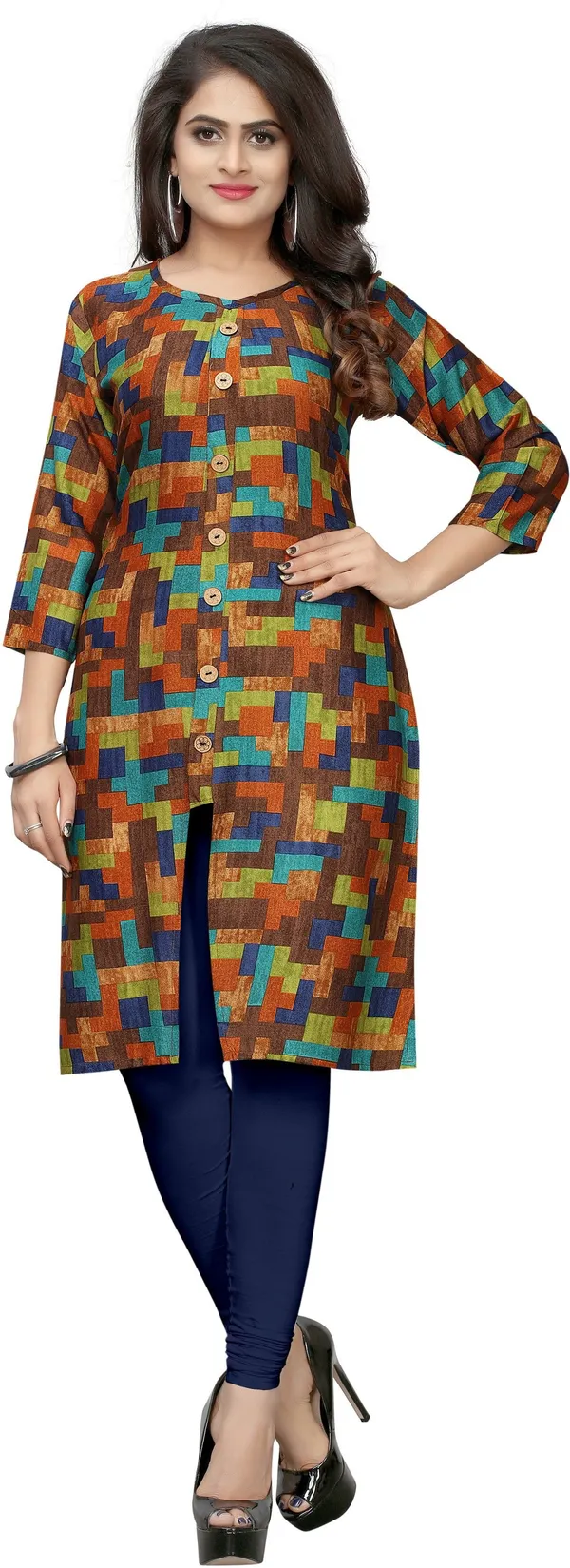Saarah_Women_Self_Design_Frontslit_Kurta