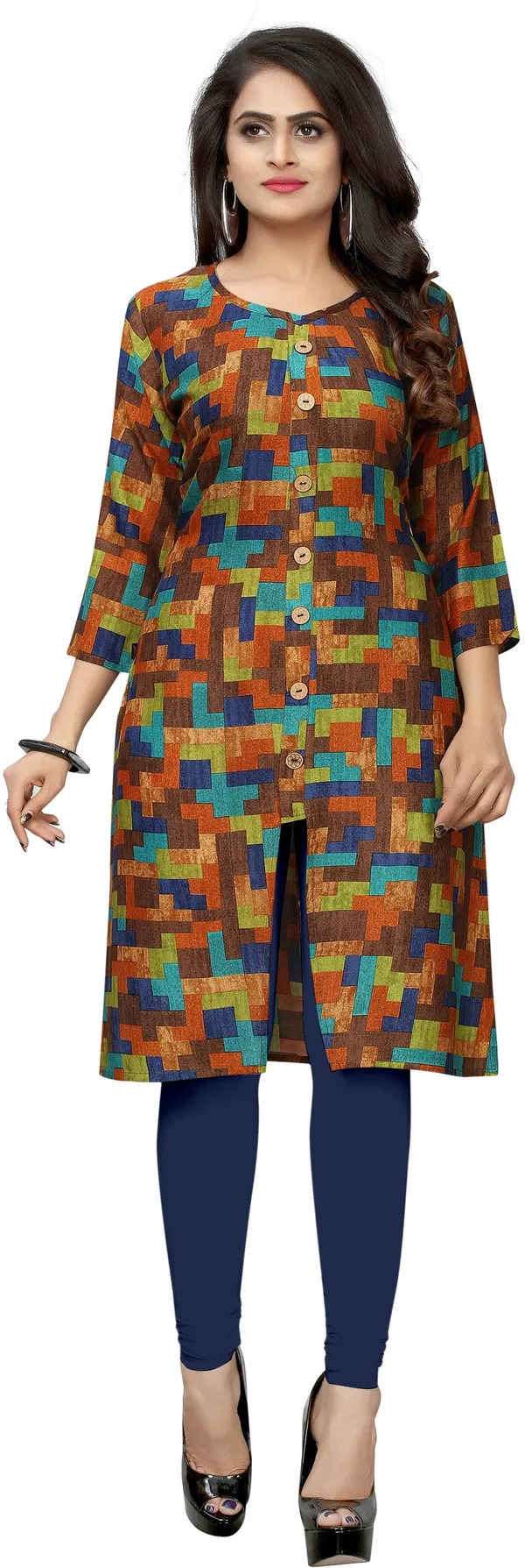 Saarah_Women_Self_Design_Frontslit_Kurta