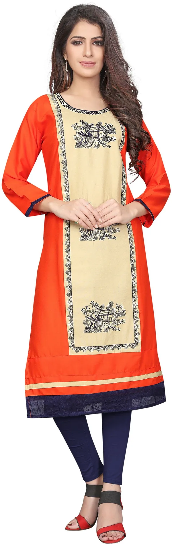 Saarah_Women_Self_Design_Straight_Kurta