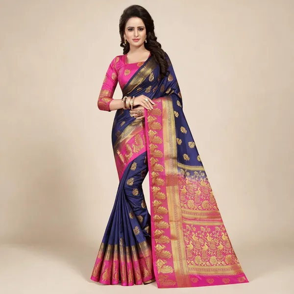 Self_Design_Kanjivaram_Art_Silk_Saree