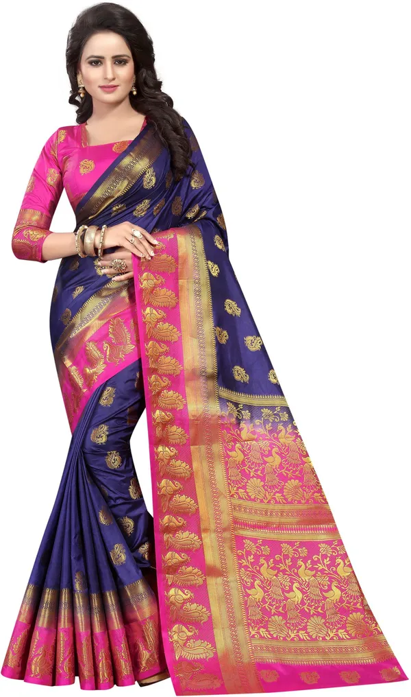 Saarah_Self_Design_Kanjivaram_Art_Silk_Saree