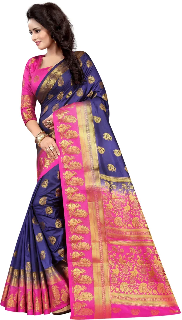 Saarah_Self_Design_Kanjivaram_Art_Silk_Saree
