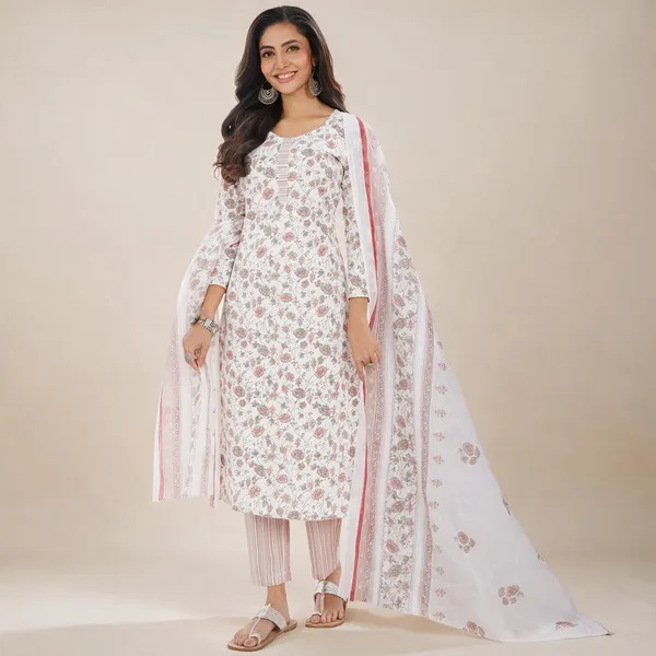 Printed_Kurta,_Trouser/Pant_And_Dupatta_Set