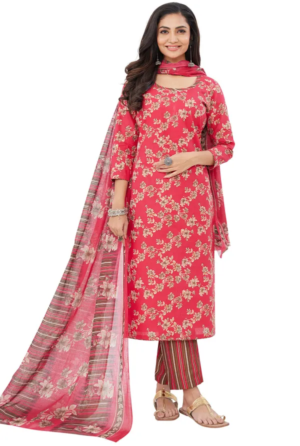 Saarah_Printed_Kurta,_Trouser/Pant_&_Dupatta_Set