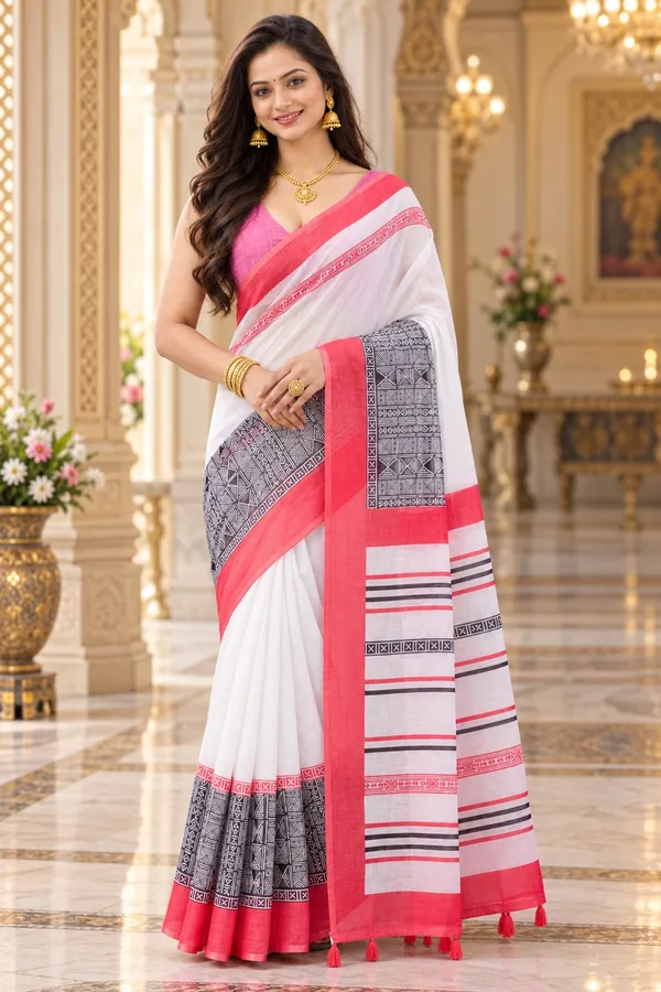 Saarah_Pure_Linen_Saree