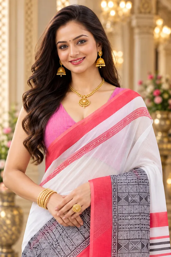Saarah_Pure_Linen_Saree