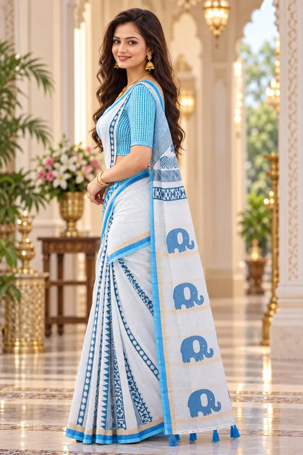 Saarah_Pure_Linen_Saree