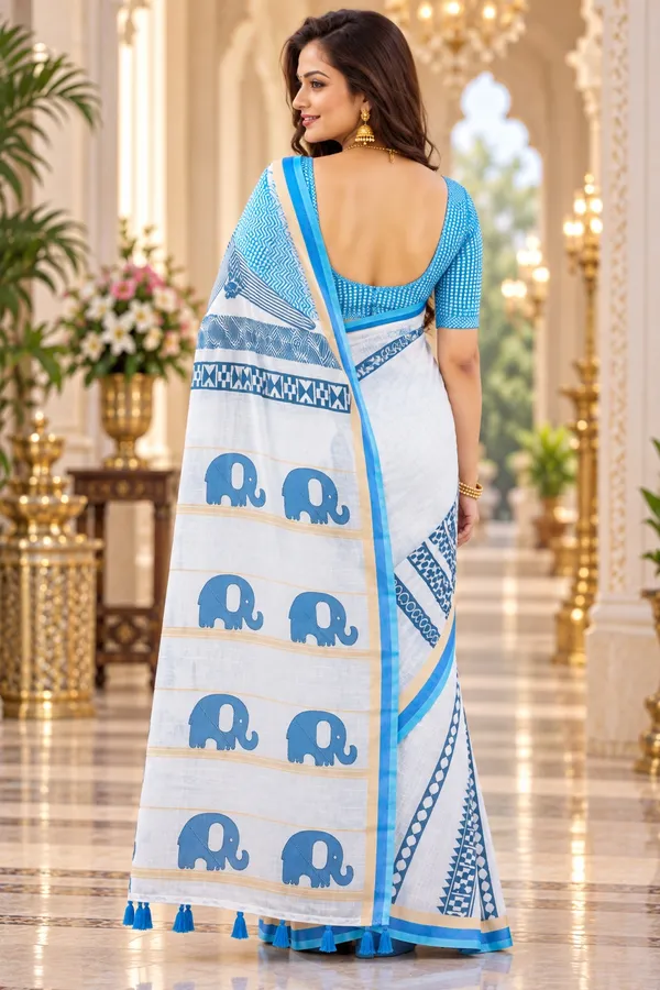 Saarah_Pure_Linen_Saree