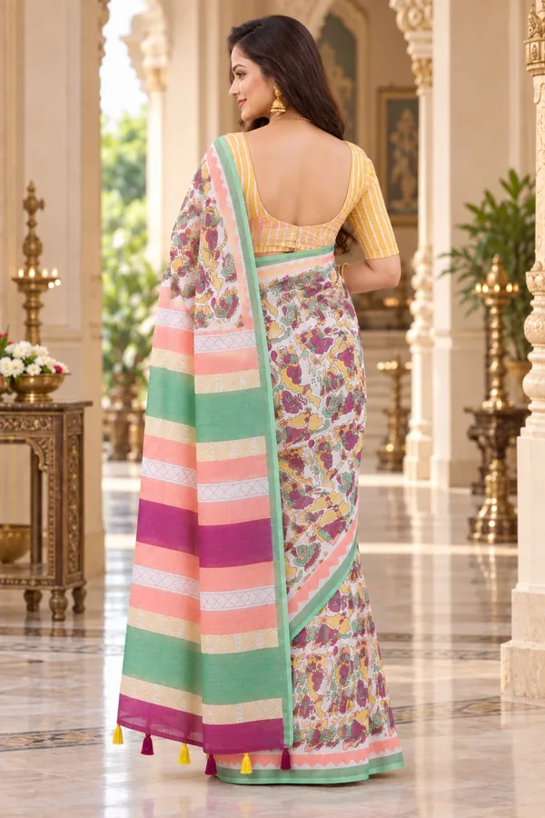 Saarah_Pure_Linen_Saree