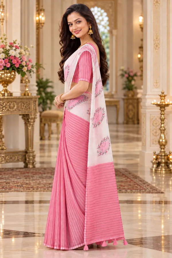Saarah_Pure_Linen_Saree
