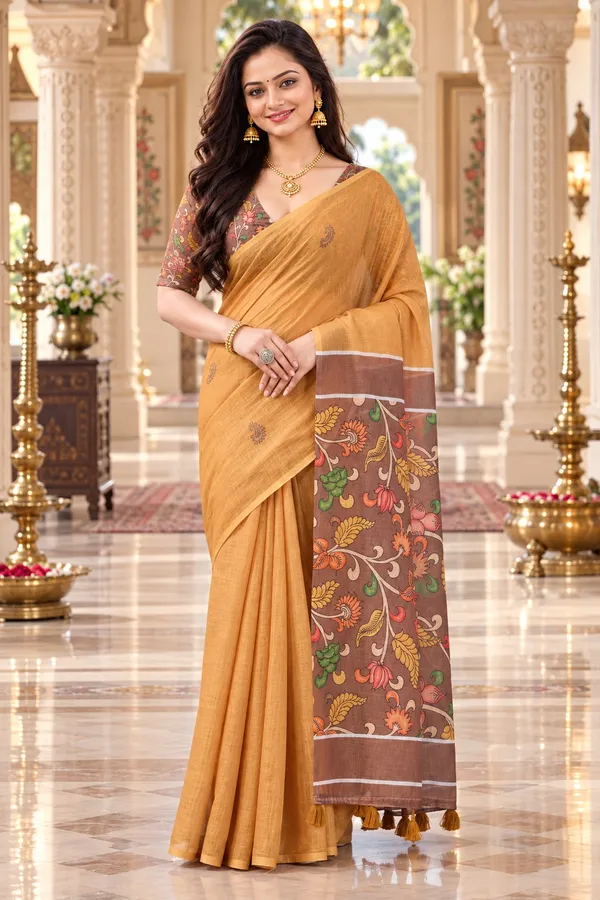Saarah_Pure_Linen_Saree