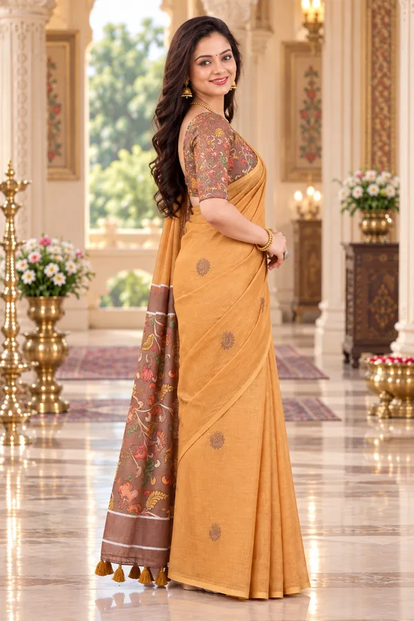 Saarah_Pure_Linen_Saree