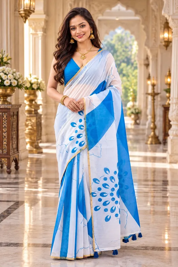 Saarah_Pure_Linen_Saree