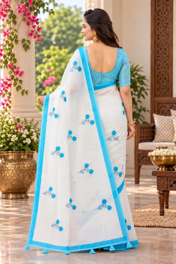 Saarah_Pure_Linen_Saree