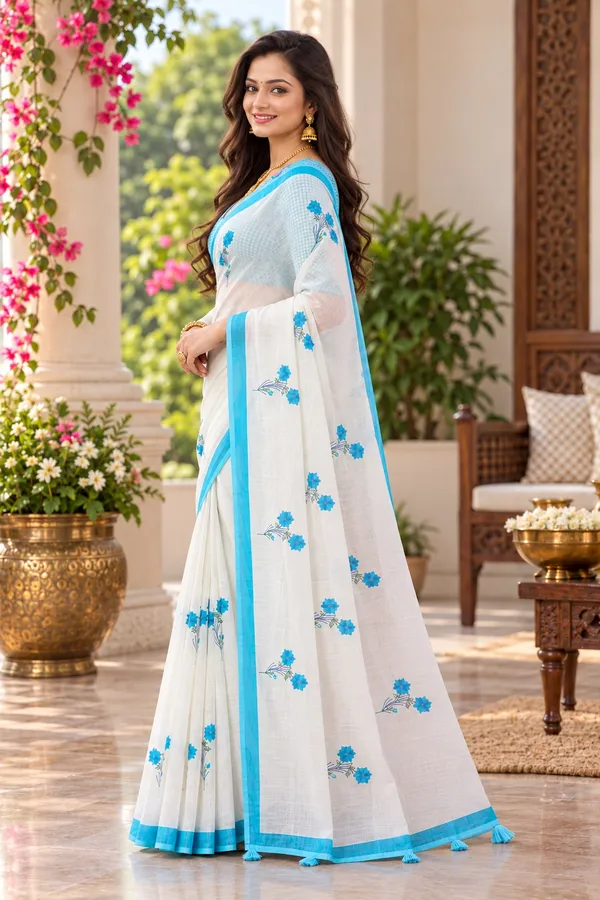 Saarah_Pure_Linen_Saree