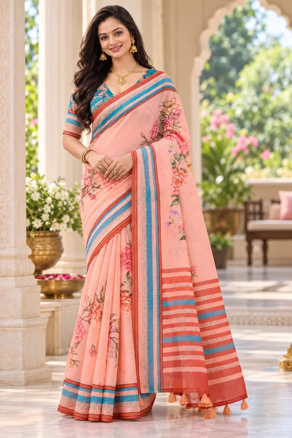 Saarah_Pure_Linen_Saree