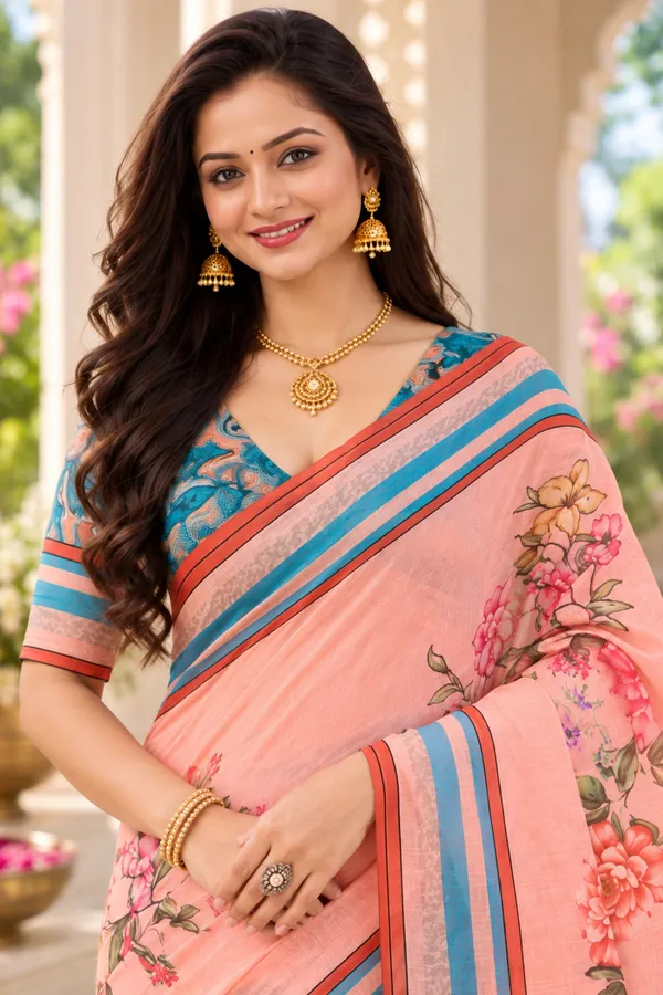 Saarah_Pure_Linen_Saree