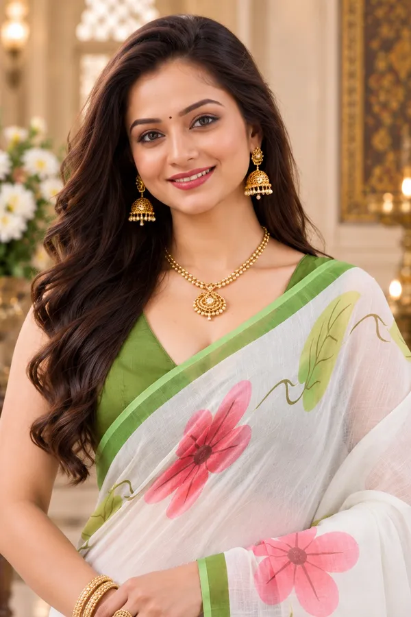 Saarah_Pure_Linen_Saree