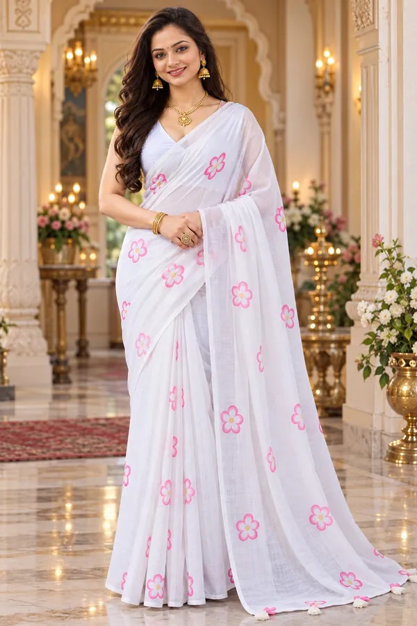 Saarah_Pure_Linen_Saree