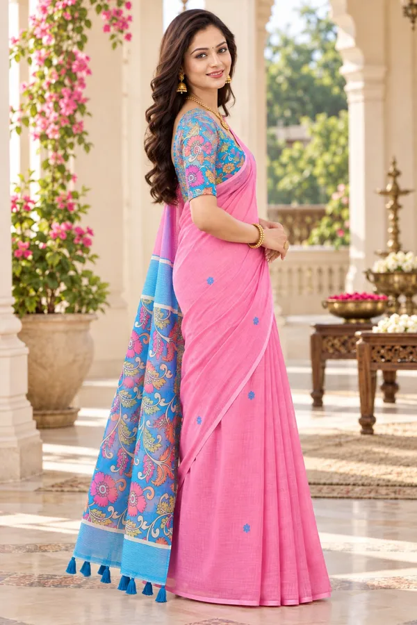Saarah_Pure_Linen_Saree