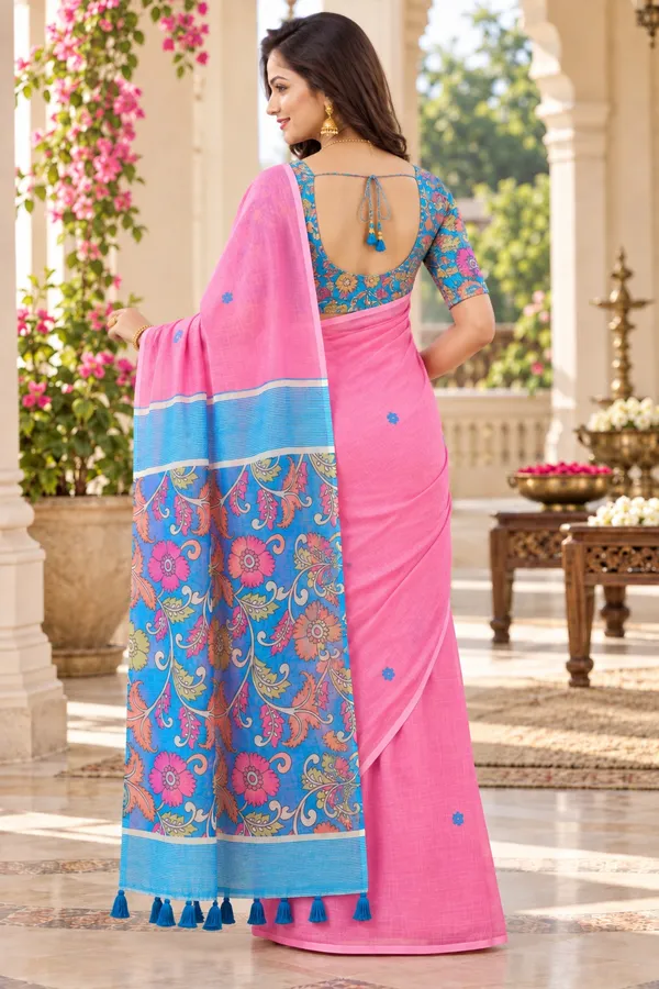 Saarah_Pure_Linen_Saree
