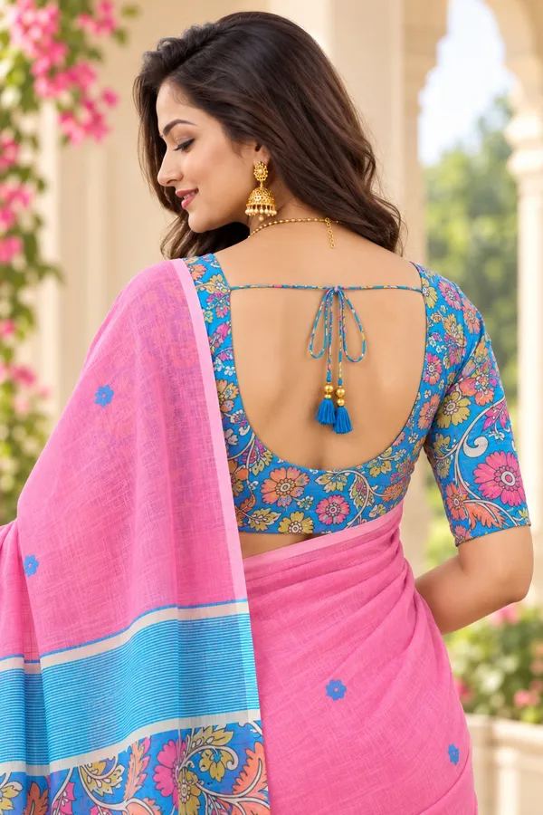 Saarah_Pure_Linen_Saree